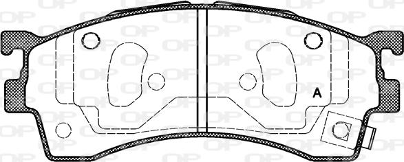 Open Parts BPA0415.12 - Тормозные колодки, дисковые, комплект autospares.lv