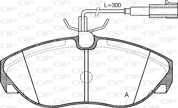 Open Parts BPA0486.11 - Тормозные колодки, дисковые, комплект autospares.lv