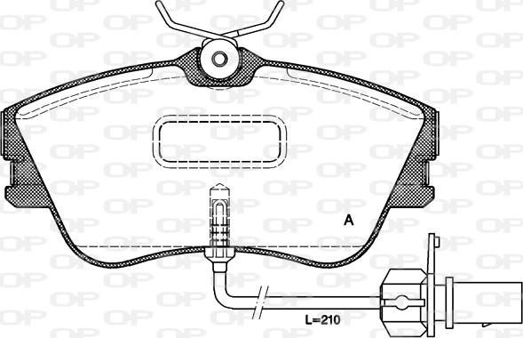Open Parts BPA0480.21 - Тормозные колодки, дисковые, комплект autospares.lv