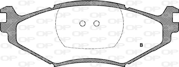 Open Parts BPA0483.02 - Тормозные колодки, дисковые, комплект autospares.lv