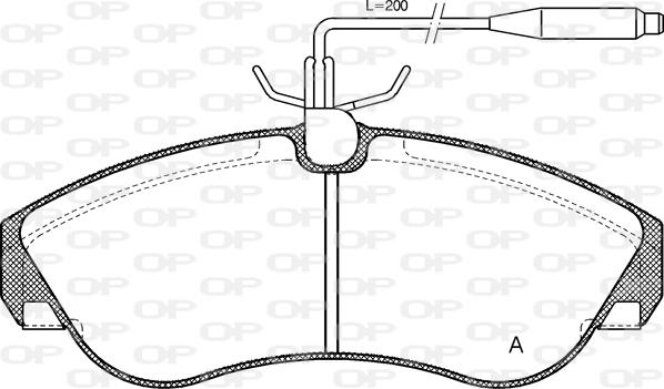 Open Parts BPA0487.02 - Тормозные колодки, дисковые, комплект autospares.lv