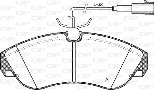 Open Parts BPA0487.11 - Тормозные колодки, дисковые, комплект autospares.lv
