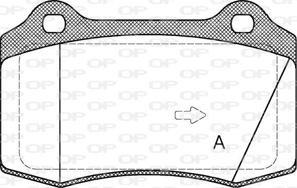 Open Parts BPA0434.55 - Тормозные колодки, дисковые, комплект autospares.lv