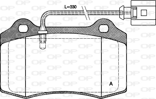 Open Parts BPA0434.01 - Тормозные колодки, дисковые, комплект autospares.lv