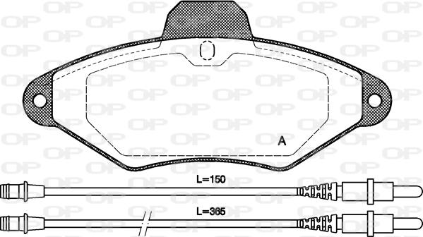 Open Parts BPA0438.04 - Тормозные колодки, дисковые, комплект autospares.lv