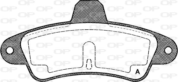 Open Parts BPA0433.00 - Тормозные колодки, дисковые, комплект autospares.lv