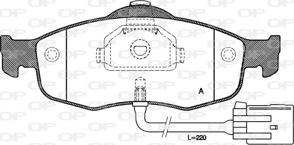 Open Parts BPA0432.02 - Тормозные колодки, дисковые, комплект autospares.lv