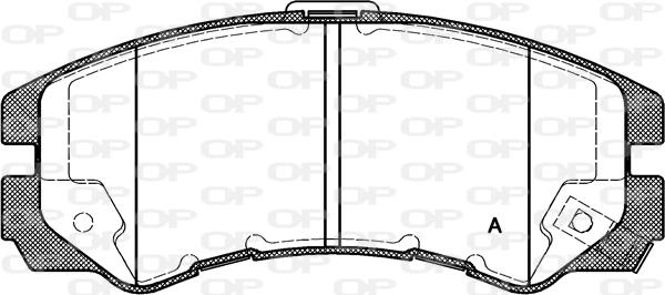 Open Parts BPA0425.22 - Тормозные колодки, дисковые, комплект autospares.lv