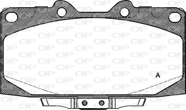 Open Parts BPA0599.12 - Тормозные колодки, дисковые, комплект autospares.lv