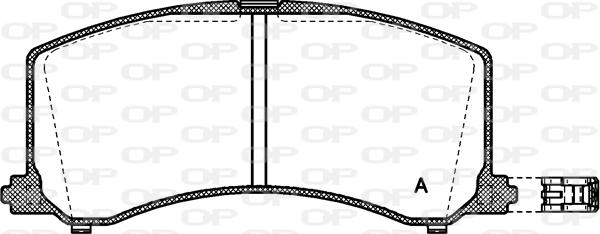 Open Parts BPA0595.02 - Тормозные колодки, дисковые, комплект autospares.lv