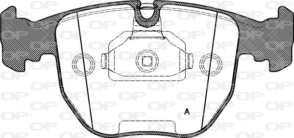 Open Parts BPA0596.00 - Тормозные колодки, дисковые, комплект autospares.lv