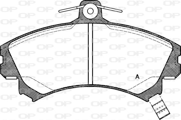 Open Parts BPA0590.21 - Тормозные колодки, дисковые, комплект autospares.lv