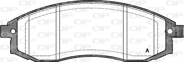 Open Parts BPA0598.12 - Тормозные колодки, дисковые, комплект autospares.lv