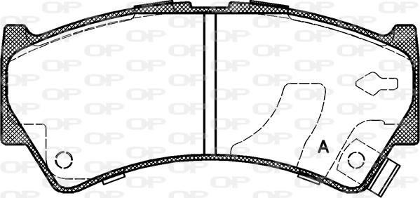 Open Parts BPA0592.52 - Тормозные колодки, дисковые, комплект autospares.lv