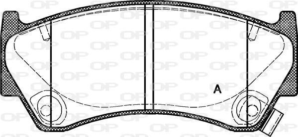 Open Parts BPA0592.12 - Тормозные колодки, дисковые, комплект autospares.lv