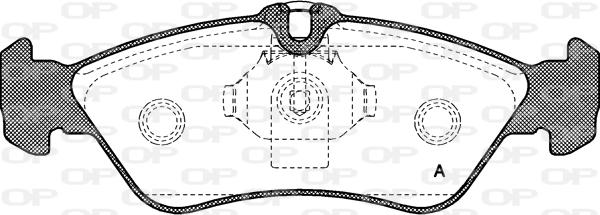 Open Parts BPA0580.00 - Тормозные колодки, дисковые, комплект autospares.lv