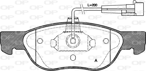 Open Parts BPA0587.11 - Тормозные колодки, дисковые, комплект autospares.lv