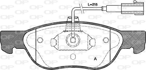 Open Parts BPA0587.21 - Тормозные колодки, дисковые, комплект autospares.lv