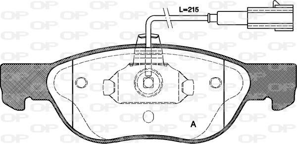 Open Parts BPA0587.22 - Тормозные колодки, дисковые, комплект autospares.lv