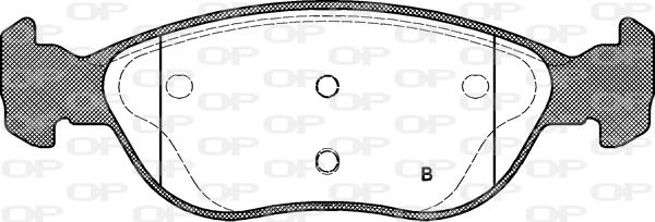 Open Parts BPA0587.22 - Тормозные колодки, дисковые, комплект autospares.lv