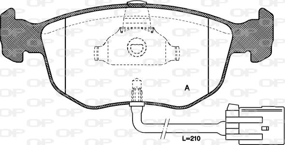 Open Parts BPA0575.02 - Тормозные колодки, дисковые, комплект autospares.lv