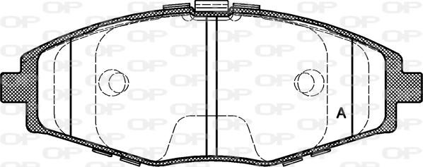 Open Parts BPA0696.00 - Тормозные колодки, дисковые, комплект autospares.lv