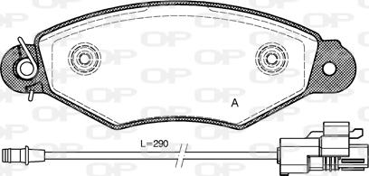 Open Parts BPA0643.30 - Тормозные колодки, дисковые, комплект autospares.lv