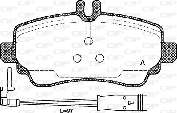 Open Parts BPA0650.22 - Тормозные колодки, дисковые, комплект autospares.lv