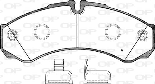 Open Parts BPA0651.20 - Тормозные колодки, дисковые, комплект autospares.lv