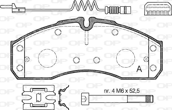 Open Parts BPA0651.22 - Тормозные колодки, дисковые, комплект autospares.lv