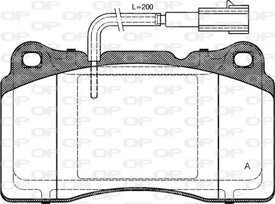 Open Parts BPA0666.51 - Тормозные колодки, дисковые, комплект autospares.lv