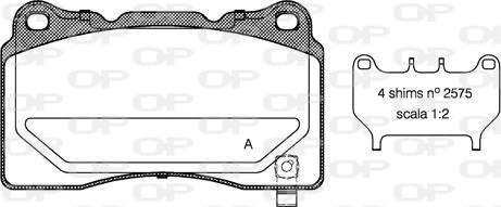 Open Parts BPA0666.04 - Тормозные колодки, дисковые, комплект autospares.lv