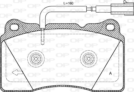 Open Parts BPA0666.12 - Тормозные колодки, дисковые, комплект autospares.lv