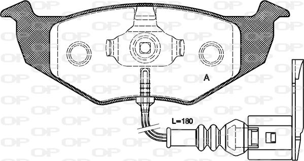 Open Parts BPA0609.11 - Тормозные колодки, дисковые, комплект autospares.lv