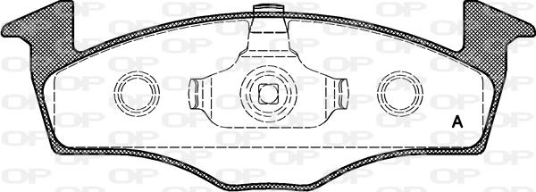 Open Parts BPA0609.20 - Тормозные колодки, дисковые, комплект autospares.lv