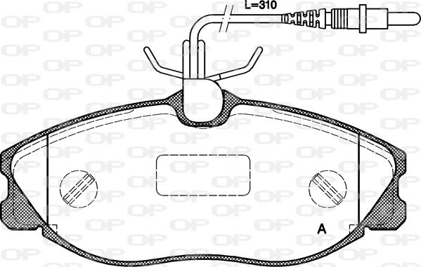 Open Parts BPA0604.04 - Тормозные колодки, дисковые, комплект autospares.lv