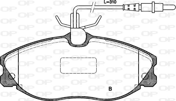 Open Parts BPA0604.14 - Тормозные колодки, дисковые, комплект autospares.lv