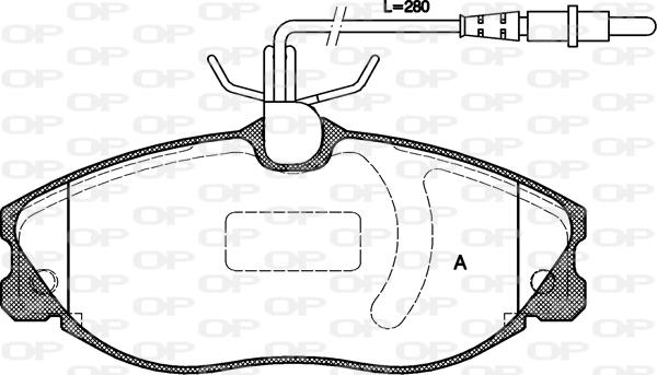 Open Parts BPA0604.14 - Тормозные колодки, дисковые, комплект autospares.lv