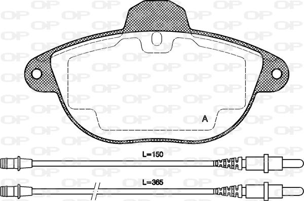 Open Parts BPA0608.04 - Тормозные колодки, дисковые, комплект autospares.lv