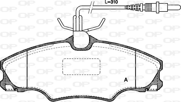 Open Parts BPA0603.04 - Тормозные колодки, дисковые, комплект autospares.lv