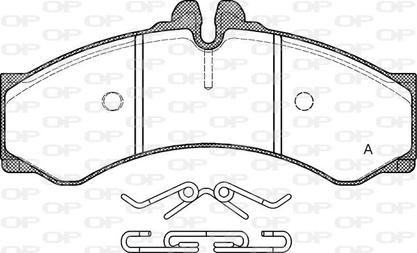 Open Parts BPA0614.00 - Тормозные колодки, дисковые, комплект autospares.lv