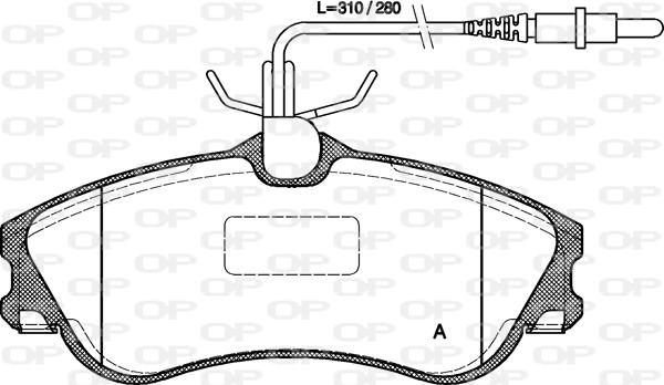 Open Parts BPA0634.04 - Тормозные колодки, дисковые, комплект autospares.lv