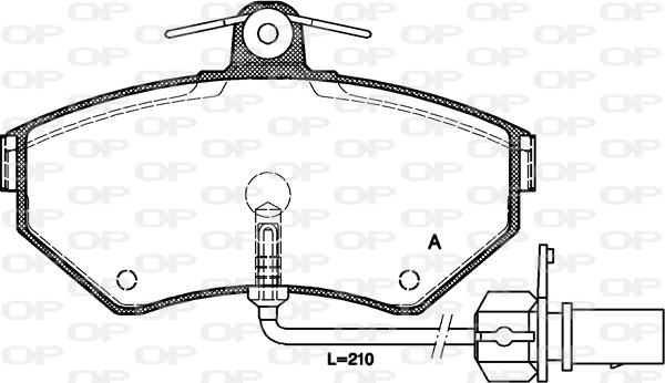 Open Parts BPA0631.12 - Тормозные колодки, дисковые, комплект autospares.lv