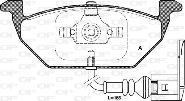 Open Parts BPA0633.41 - Тормозные колодки, дисковые, комплект autospares.lv