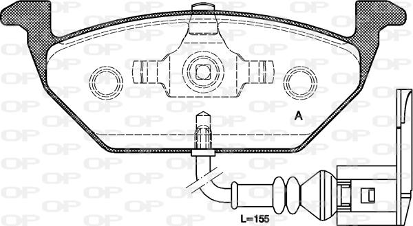 Open Parts BPA0633.21 - Тормозные колодки, дисковые, комплект autospares.lv