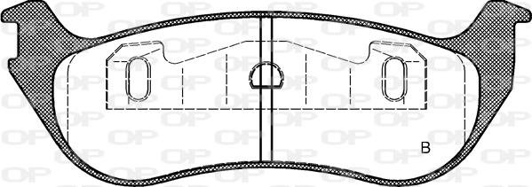 Open Parts BPA0628.75 - Тормозные колодки, дисковые, комплект autospares.lv