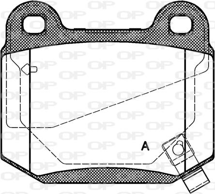 Open Parts BPA0014.52 - Тормозные колодки, дисковые, комплект autospares.lv