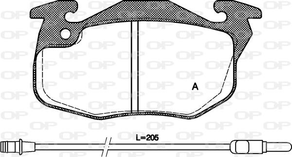 Open Parts BPA0192.12 - Тормозные колодки, дисковые, комплект autospares.lv