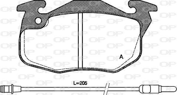 Open Parts BPA0192.22 - Тормозные колодки, дисковые, комплект autospares.lv