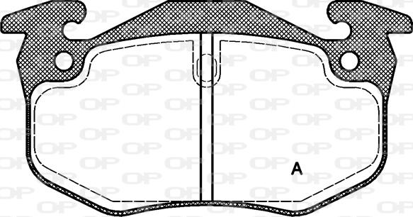 Open Parts BPA0144.50 - Тормозные колодки, дисковые, комплект autospares.lv